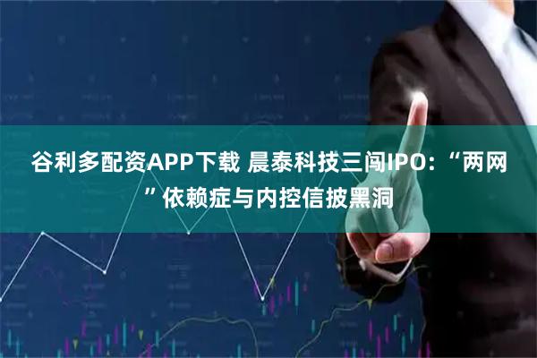 谷利多配资APP下载 晨泰科技三闯IPO: “两网”依赖症与内控信披黑洞