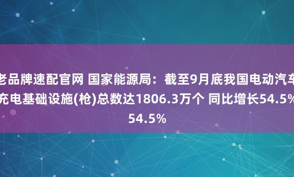 老品牌速配官网 国家能源局：截至9月底我国电动汽车充电基础设施(枪)总数达1806.3万个 同比增长54.5%